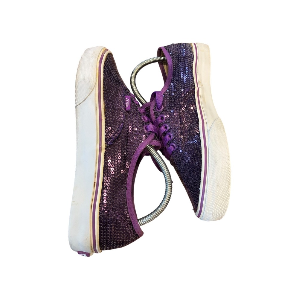 Vans Authentic Sequin Purple Lace Up Sneakers Women US‎ 8 Men US 6.5 - Picture 9 of 10
